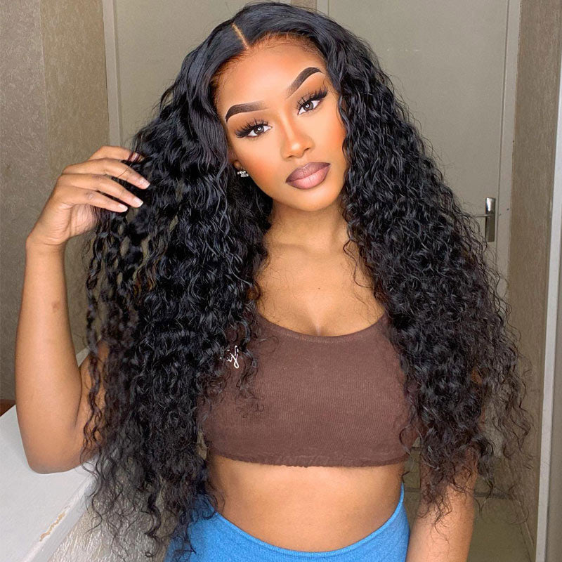 Long Straight Hair 13x4 HD Lace Frontal Wigs Pre-Plucked Body Wave/Water Wave 100% Human Hair Wig
