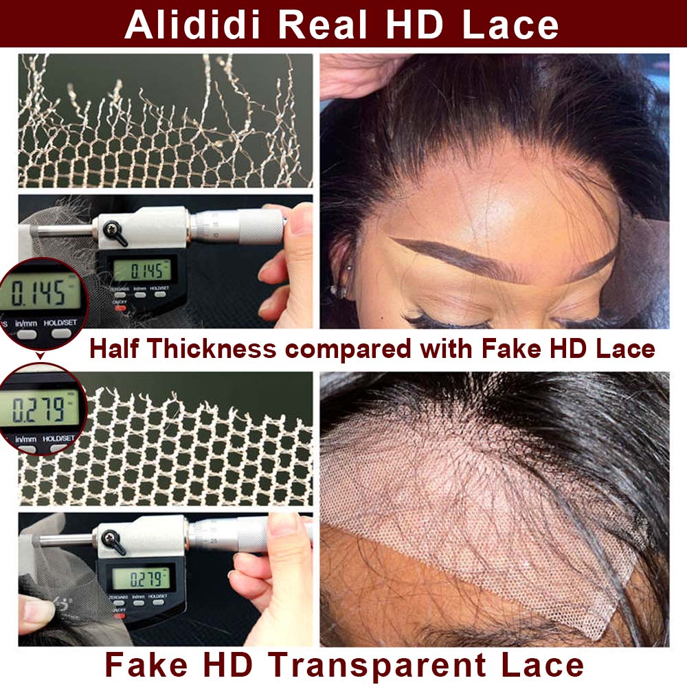 Alididi Body Wave 13x6 HD Lace Frontal Wig  Real Swiss HD Lace Wig Pre Plucked Natural Hairline