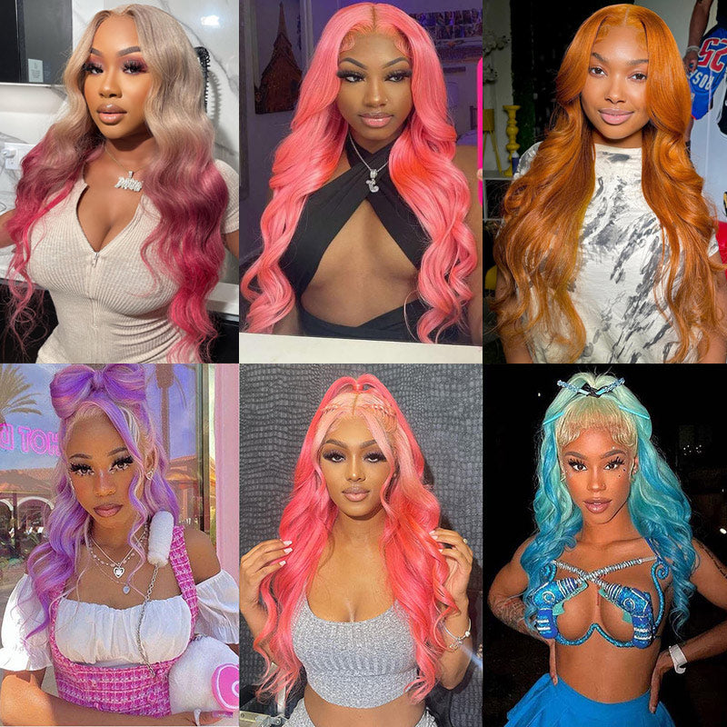 {Super Deal} $199=28'' Body Wave 613 Blonde 13x4 HD Transparent Lace Frontal Wigs Pre Plucked-Alididihair