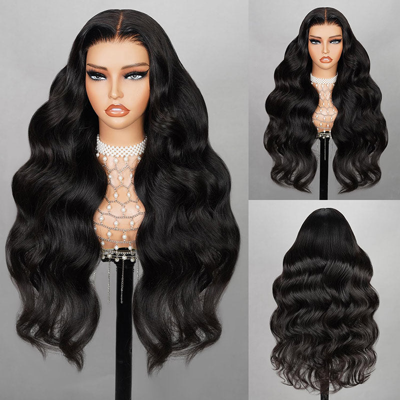 Pre Cut Glueless Wig Pre Bleached Body Wave 9x6 Lace Closure Wig Pre Plucked Tiny Knots Human Hair Wigs