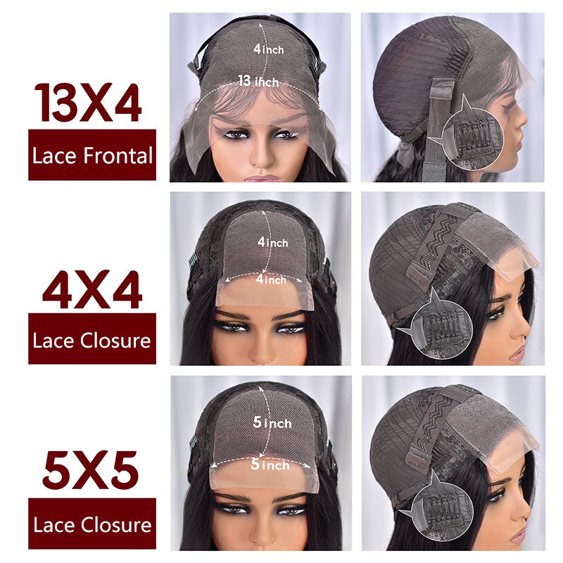 Loose Wave 4x4/13x4 Transparent Lace Frontal Wig Natural Black Color  Pre Plucked Hairline Real Human Hair Wig-Alididihair