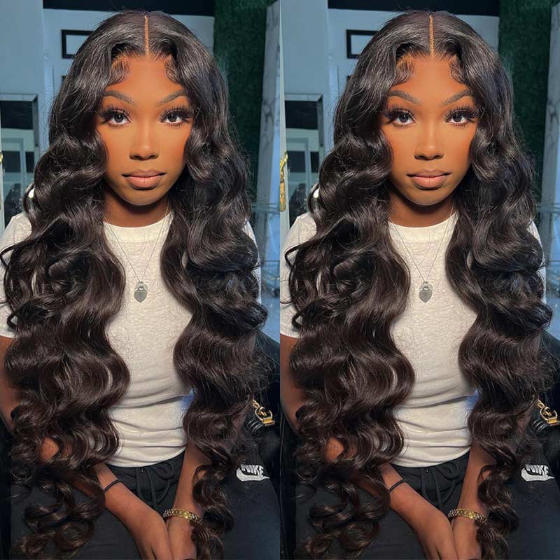 Pre Cut Glueless Wig Pre Bleached Body Wave 9x6 Lace Closure Wig Pre Plucked Tiny Knots Human Hair Wigs