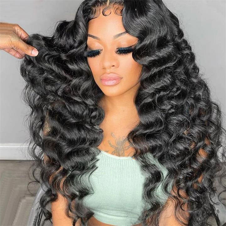 Loose Deep Wave Wig 13x4 HD Lace Front Wigs Glueless Brazilian Virgin Human Hair Wig-Alididihair