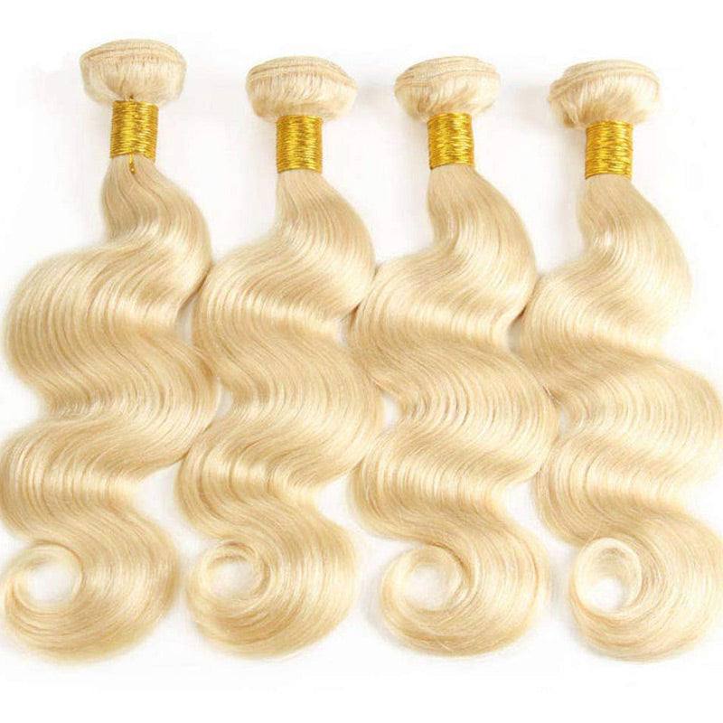 Alididi 613 Blonde Body Wave 3bundles With 13x4 Transparent Lace Frontal Vrigin Human Hair