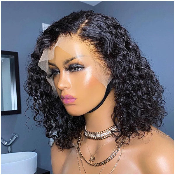 Bob Wig 4x4/13x4 Deep Curly Lace Front Wig Human Hair Short Bob Wigs For Black Women-Alididihair