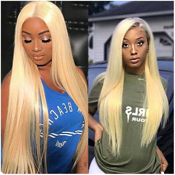 Alididi 613 Honey Blonde Straight Hair 3 Bundles With 4x4 Closure Human Hair