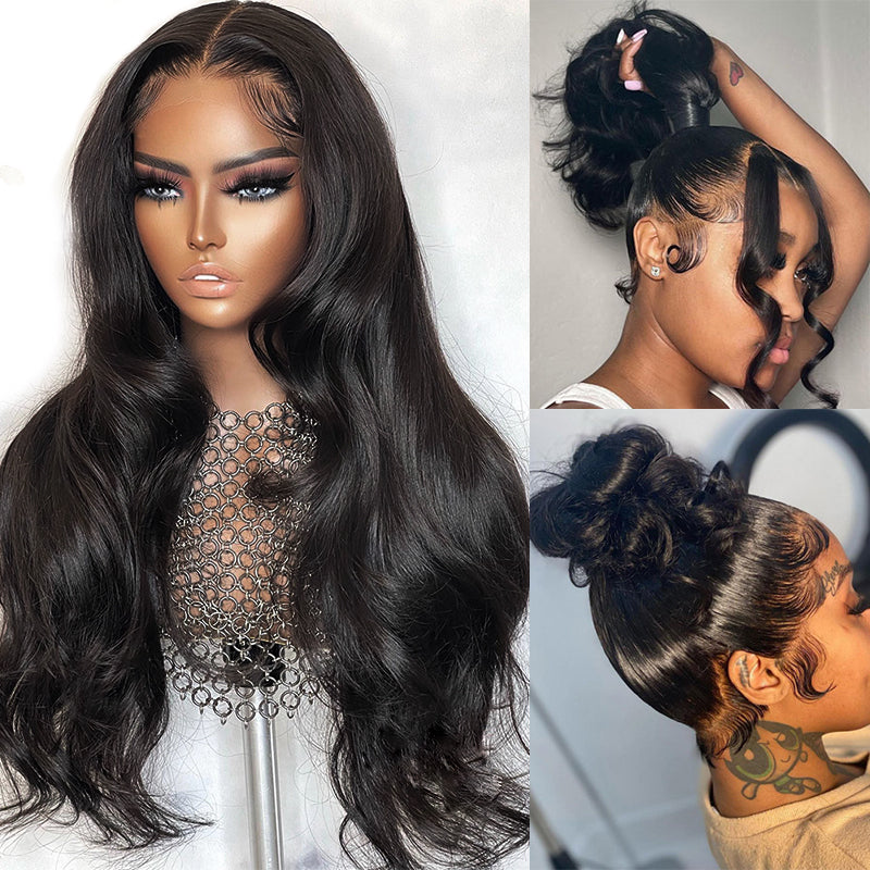 Body Wave 360 Lace Front Wigs Pre Plucked With Baby Hair Real Human Hair Wig-Alididihair